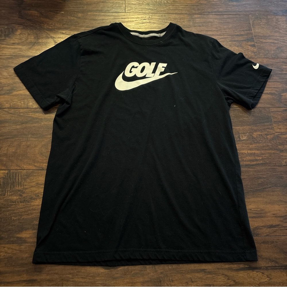 Nike Black Golf Swoosh Short Sleeve Tee Mens XL